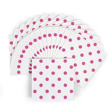 Hot Pink Polka Dot Beverage Napkins Oriental Trading Pink Polka Dots Beverage Napkins