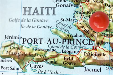 Port Au Prince Haiti Port Au Prince And Haiti On A Map With Pin