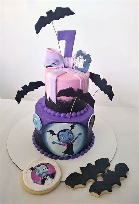 A vampirina birthday cake will be an important part of the birthday celebrations, so if you are planning on making the cake yourself, here are some vampirina cake ideas you can try Vampirina birthday cake and cookies | Donut birthday ...