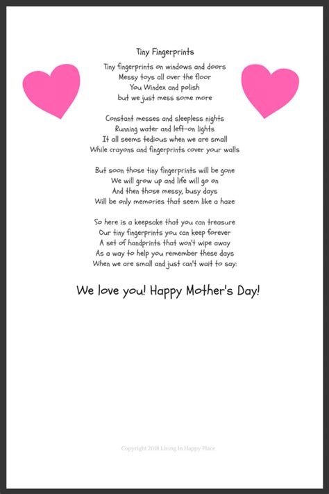 Tiny Fingerprints A Poem For Mom On Mothers Day