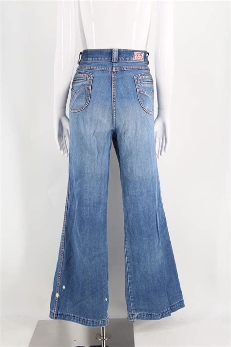 70s Disco Jeans Soft And Light Loose Fit Vintage Jeans Workwear Pants