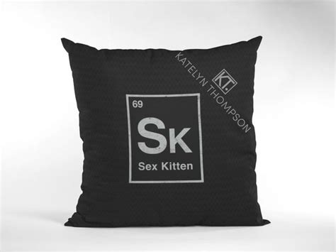 sex kitten 18 periodic pillow multi color