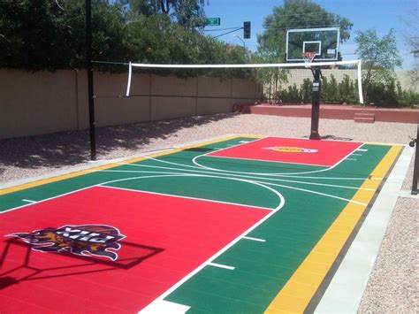 Backyard Landscaping Ideas With Basketball Court Backyard Basketball