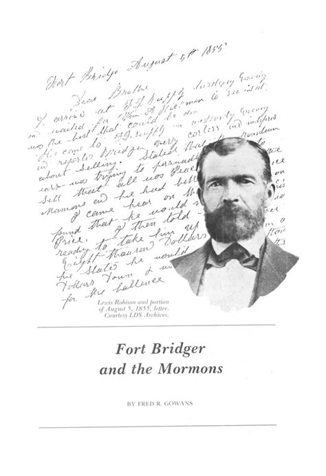 Fort Bridger And The Mormons Issuu