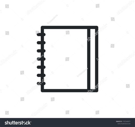 Notepad Icon Outline Linear Vector Stock Vector Royalty Free