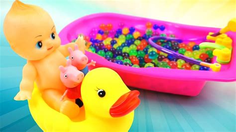 Learn Colors Baby Doll Bath Time With Clay Slime And Orbeez Compilation