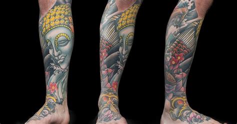 Monki Do Tattoo Studio Custom Japanese Lower Leg Sleeve By Andy Bowler
