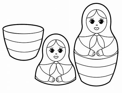 Coloring Pages Toy Toys Russian Doll Printable
