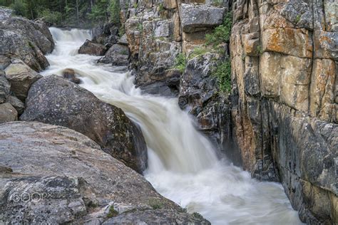 Poudre Falls At High Water Water Colorado Landscape High Water