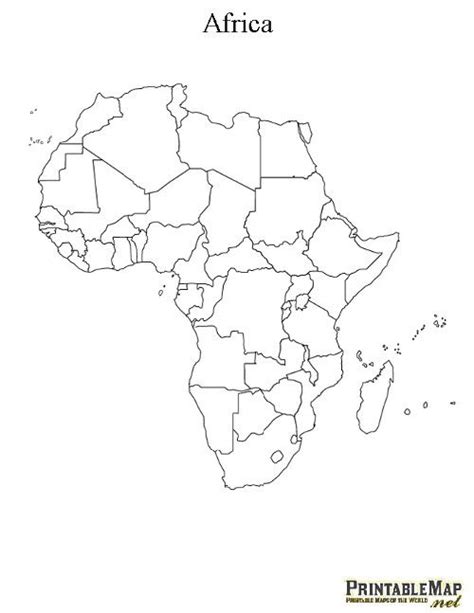 Printable Map Of Africa Continent Africa Map South Africa Map