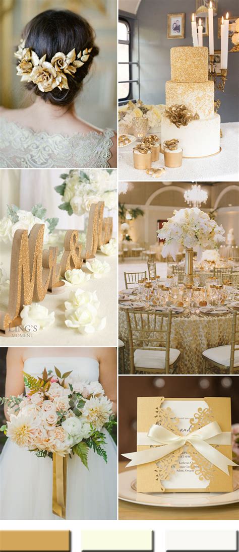 Trendy Gold Wedding Color Combos Brimming An Elegant And Luxurious Outlook