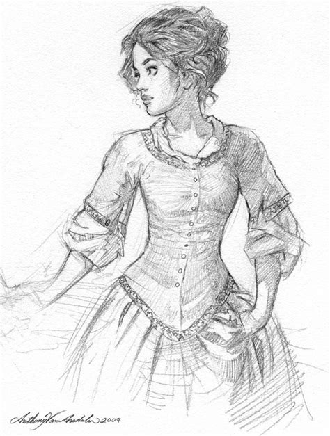 Elegant Victorian Dress Sketches