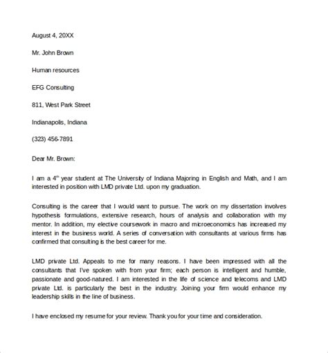 consulting cover letter templates   sample