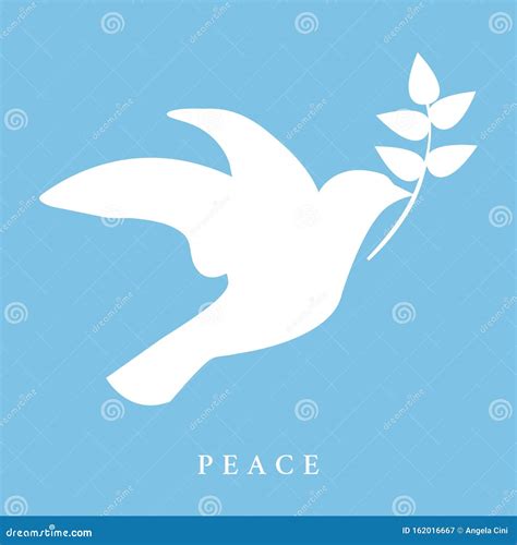 Peace Icon With White Dove Or Bird Stock Vector Illustration Of