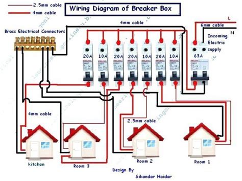 Wiring diagram arrangement for dc: 2 Pole Breaker Wiring