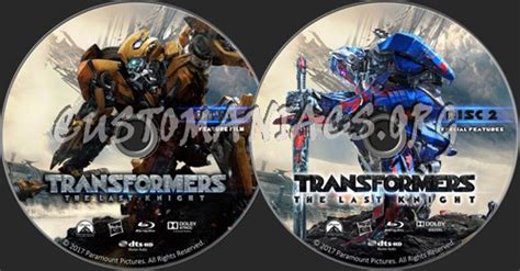 Transformers The Last Knight 2 Discs Blu Ray Label Dvd Covers