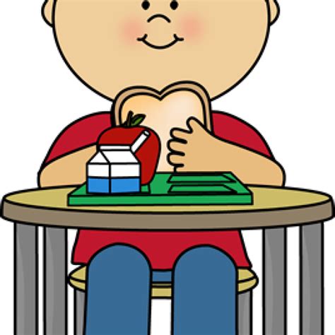School Lunch Clipart Boy Eating Cafeteria Lunch Clip - Cartoon Boy Eating Lunch - Png Download ...