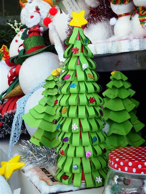 Free photo: Paper craft Christmas tree - Cotton, Cottonwool, Craft