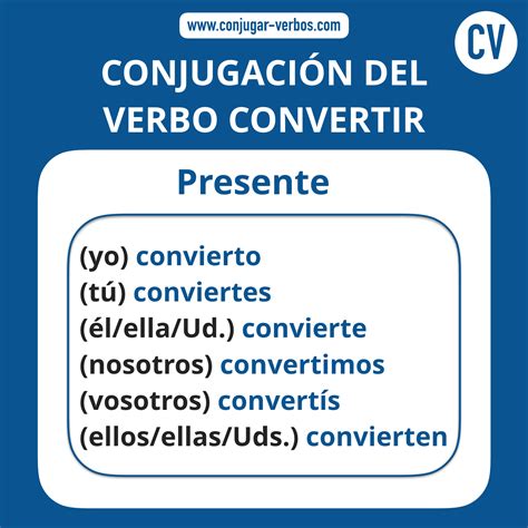 🥇 Convertir Verbo Convertir Conjugacion Convertir 🇪🇸 Conjugar