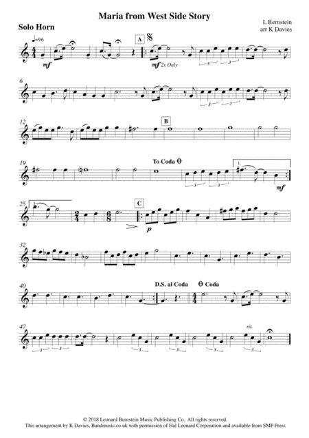 Maria From West Side Story Free Music Sheet