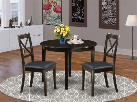 Bost3 Cap Lc 3 Pc Small Kitchen Table Set Round Table And 2 Dining