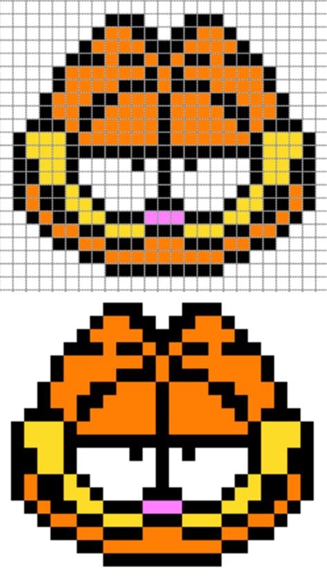 Garfield Pixel Art Pixel Art Grid Pixel Art Pixel Art Pattern