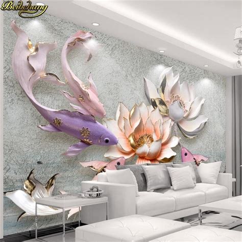 Beibehang Custom Photo Wallpaper Mural Wallpaper 3d Relief New Floral