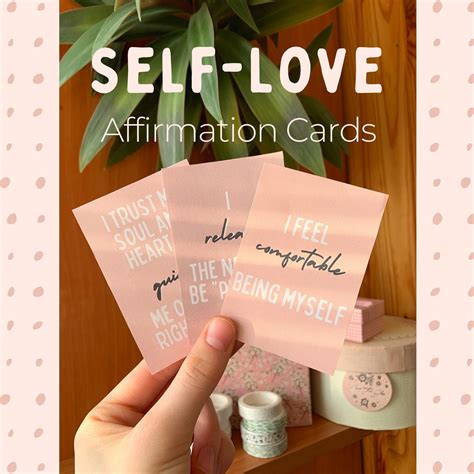 36 Self Love Affirmation Cards Digital Affirmation Cards Etsy
