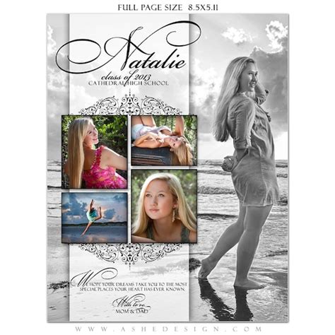 Senior Yearbook Ads Photoshop Templates Simply Classic Etsy
