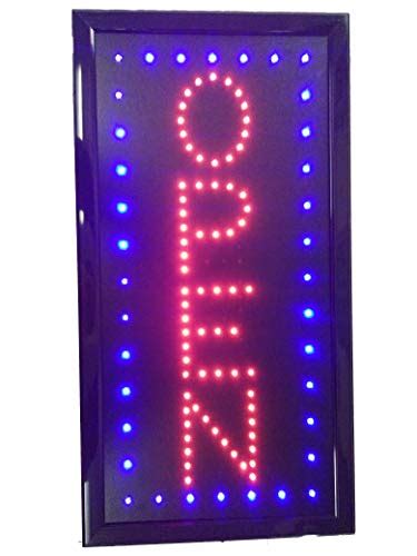 Led Open Sign For Business Displays Vertical Light Up Sign Open With 2