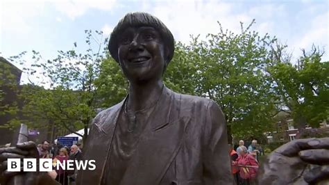 Sculpture Of Comedian Victoria Wood Erected In Bury Bbc News
