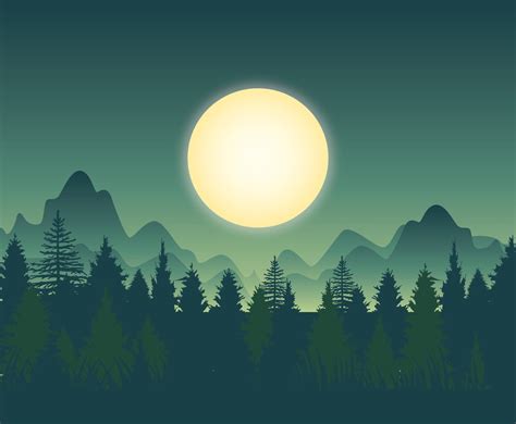 Beautiful Forest Background Vector Art And Graphics