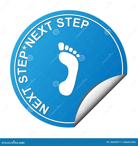 Next Step Icon Stock Illustration Illustration Of Font 136256911