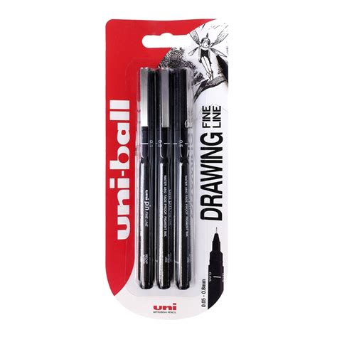Rollerball design is great for everyday writing. Uni Pin Fine Line Pen Packs - Ken Bromley Art Supplies