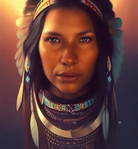 Native Woman Digital Art By Leslie Chism Fine Art America