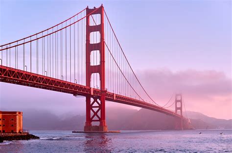 Golden Gate Bridge At Sunrise San Francisco California Strimeo