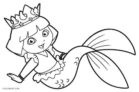 Dora Mermaid Coloring Pages At Getdrawings Free Download