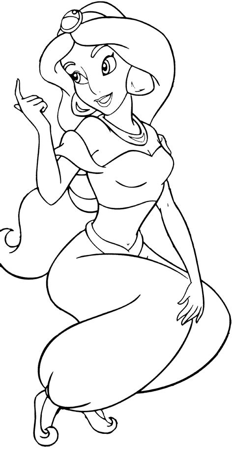 Princess Jasmine Coloring Pages To Download And Print For Free