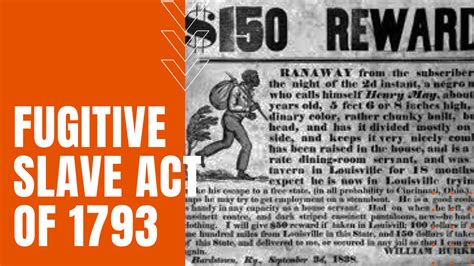 Fugitive Slave Act Of 1793 Daily Dose Documentary