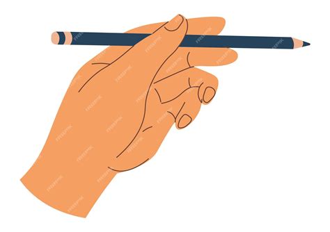 Premium Vector Hand Holding Pencil Art Lessons Studio Workshop