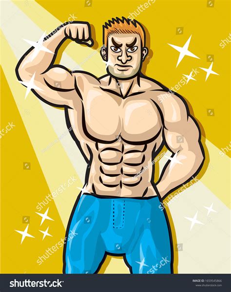 Strong Man Body Cartoon