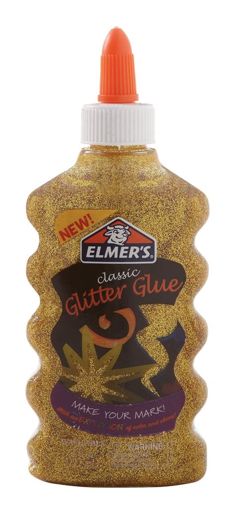 Elmers Liquid Glitter Glue Gold 6 Oz