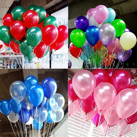 100pcs Blow Up 10 Inches Pear Shaped Ball Balloon Helium Inflable Big