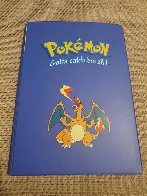 vintage blue 9 pocket charizard pokemon card binder album 🤩🔥 pokemontcg