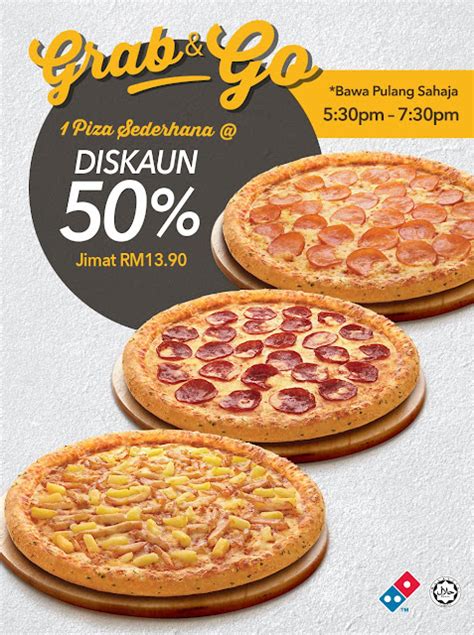 Dominos Regular Pizza Rm1390 50 Discount Takeaway Only 530pm 7