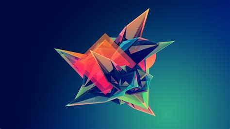Geometry Digital Art Justin Maller Facets Wallpapers Hd Desktop