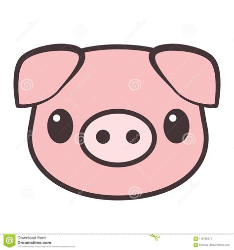 Cartoon Pig Vector Illustration Stock Vector Illustration Of Food