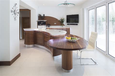 Stunning Stoneham Kitchen With Sweeping Curved Island Kitchen Decor