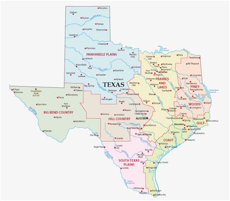 Map Of Texas Guide Of The World