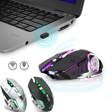 Hxsj M70gy Ergonomic Wireless Gaming Mouse With 5 Buttonsusb Receiver